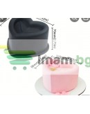 Силиконова форма сърце молд за торни свещи